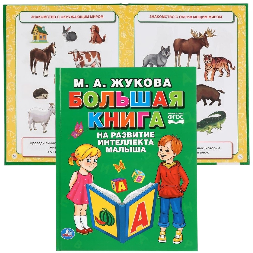 Большая книга на развитие интеллекта малыша. М.А.Жукова. (Серия: Букварь). 96 стр. Умка в кор.12шт 978-5-506-04109-2