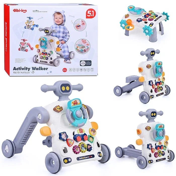 Игровой центр-Каталка "Учись играя" музыкальные, в коробке 