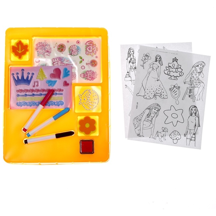 Набор для творчества: татуировки своими руками и раскраска - наклейки "Юная принцесса" 9714840