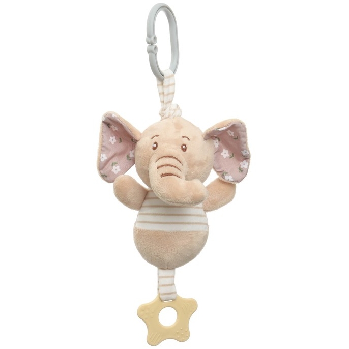 Подвеска мягкая с вибрацией «Слоник Няша», прорезыватель, на кроватку, коляску, Крошка Я 2593650