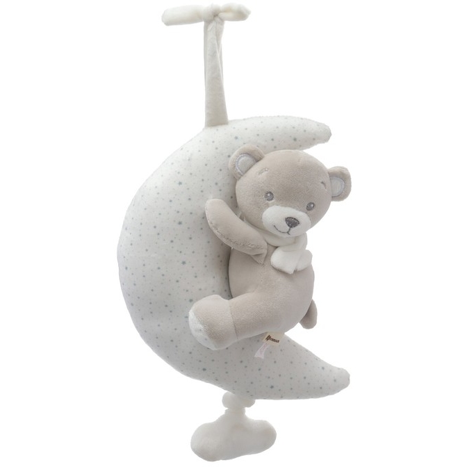 Подвеска музыкальная «Серый мишка», заводная, с погремушкой, на кроватку, коляску, Крошка Я 9912189