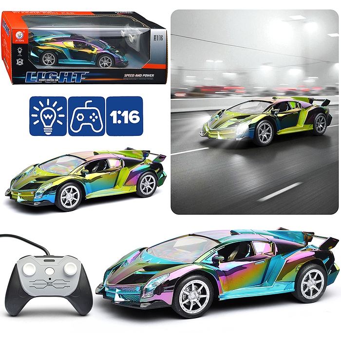 Машина "Неон кросс" р/у, 27 MHz, в коробке 