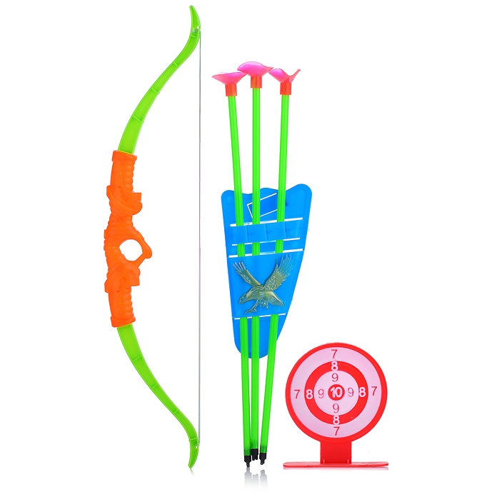 Набор лук "Точно в цель" со стрелами и мишенью, в пакете 