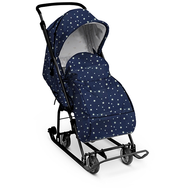 Коляска комбинированная "Наши детки 3-1К" (синий со звездочками) НДТ3-1К/СЗ
